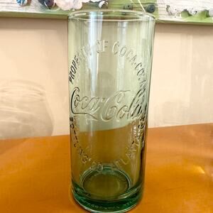 Vintage Coca Cola Green Drinking Glass 2009